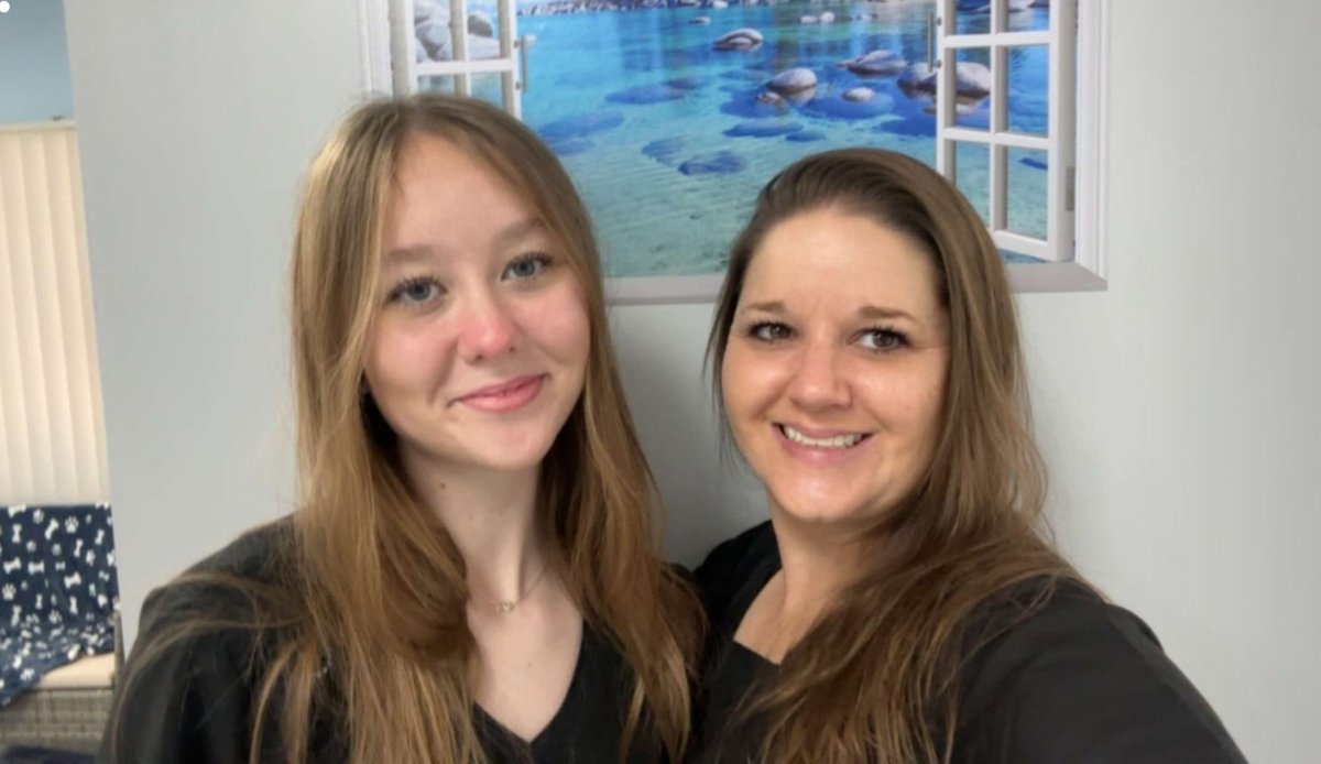 Eliza and Mackenzie, the mother-daughter owners of Oasis Grooming Salon
